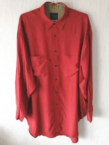 GUIDO PILLEGRINI 와인 레드 드레스 셔츠