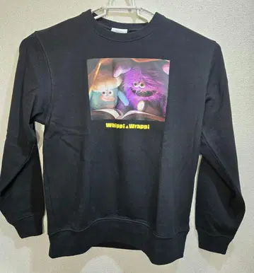 [호이피&랏피] 맨투맨 춤추자 블랙 트레이닝복