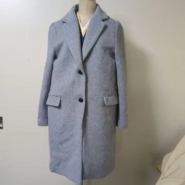 그레이 체스터 코트 2버튼