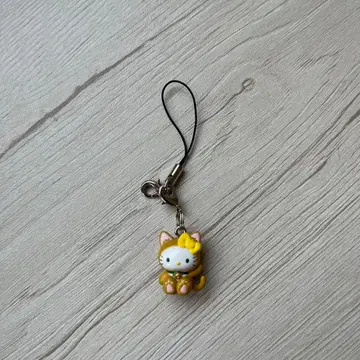 헬로키티 브라운 고양이 지퍼 마스코트 스트랩 2004년