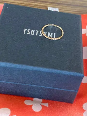 K10YG TSUTSUMI 비즈 디자인 골드링 7호