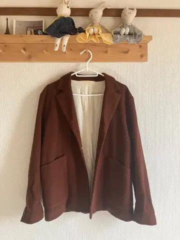 YAECA 브라운 테일러드 자켓