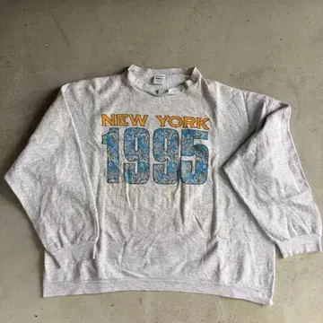 NEW YORK 1995 그레이 맨투맨 구제 의류