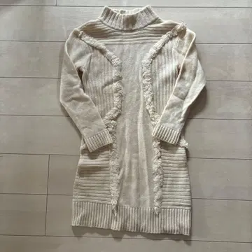 EPOCA 40 아이보리 니트 터틀넥 원피스