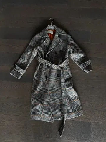 ANAYI 체크 무늬 트렌치코트