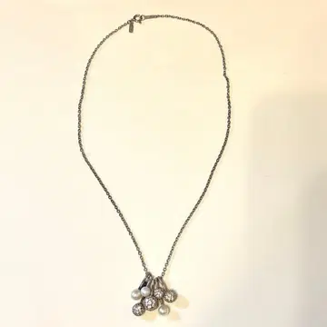 스타 주얼리 실버 목걸이 펄&지르코니아