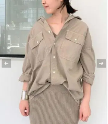 새상품급 라빠르망 REMI RELIEF Chambray 셔츠 베이지