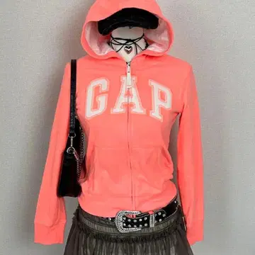 레어 헤이세이 갸루 y2k GAP 집업 후드티 로고 스팽글 새상품급