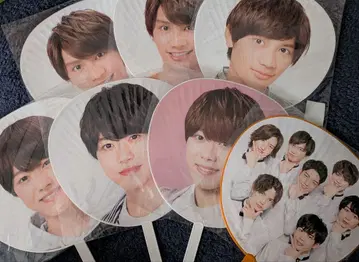 나니와단시 (오하시 카즈야 후지와라 죠이치로 집합) 부채 세트 덤 포함