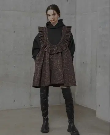 미사용 새상품 사이즈 36 coel 레오파드 무늬 원피스