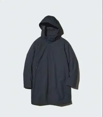 유니클로 하이브리드 다운 코트 블랙 L 새상품급