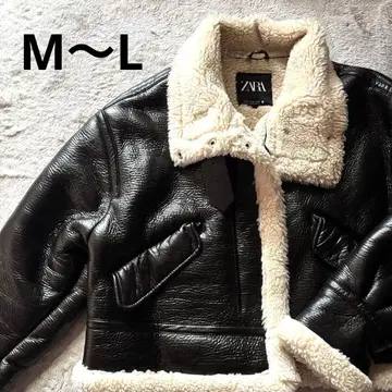 ZARA 자라 플라이트 자켓 인조 가죽 B3 무스탕 보아