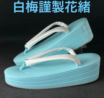 3단 조리 스카이블루 백매 금제 꽃 고리