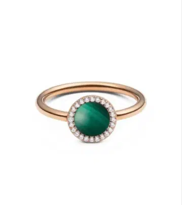 Audrey Ring Malachite 맬러카이트 로즈 골드 반지