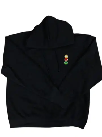 LL  블랙 후드티 후디 자수 후드 트레이닝복 속기모