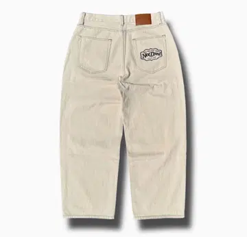 즉완 모델 notdyed super baggy denim