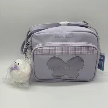 미사용 새상품 라벤더 나비 숄더백 봉제 인형 포함