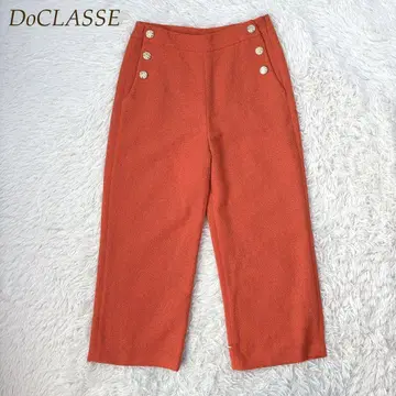 DoCLASSE 새상품 택 포함 트위드 오렌지 와이드 팬츠