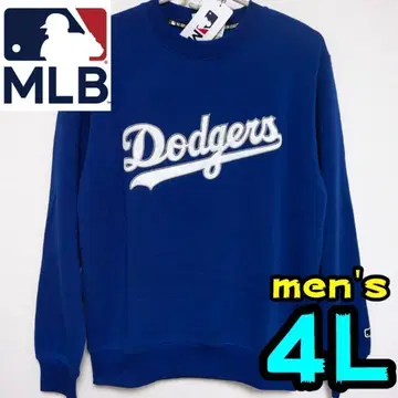 [새상품] 다저스 맨투맨 트레이닝복 4L 남성용 MLB 공식 파랑 속기모