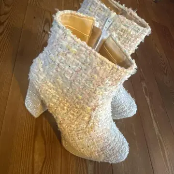 트위드 글리터 부츠