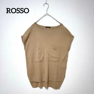 URBAN RESEARCH ROSSO 니트 베스트 F 카멜 보트넥