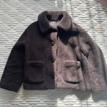 ZARA 자라 브라운 플리스 자켓 버튼 포함