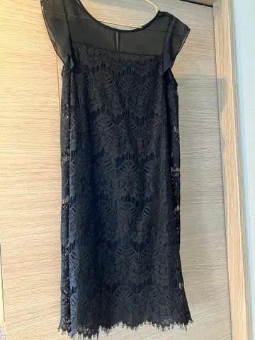 REBECC TAYLOR 블랙 레이스 무릎 기장 원피스 사이즈 2