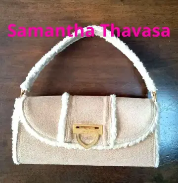 사만다 타바사 베이지 핸드백 헤이세이 갸루 무스탕 하트 레어 겨울