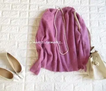 유나이티드 애로우즈 green label relaxing 기모 니트 핑크