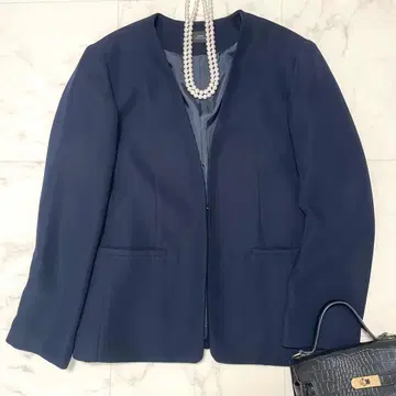 컨디션 최상 어반 리서치 도어스 노카라 V넥 자켓 다크 네이비 1