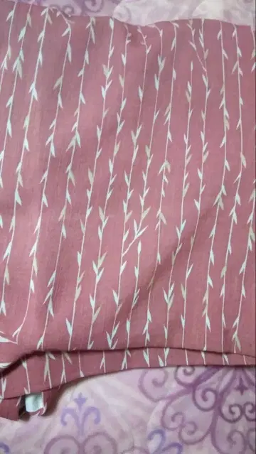 여름 기모노 버들 패턴 차분한 느낌의 핑크