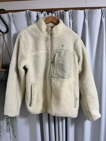 아놀드 파머 보아 자켓 화이트 크림색 L