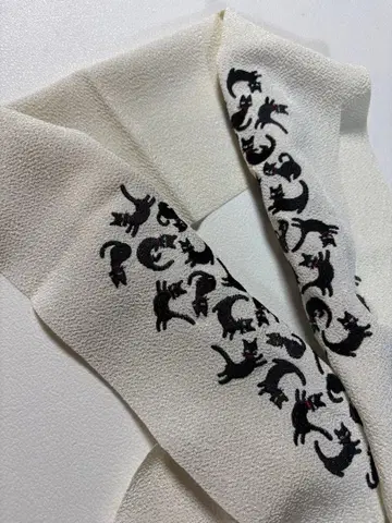 Torie 트리에 검은 고양이 자수 장식용 깃 미사용 새상품