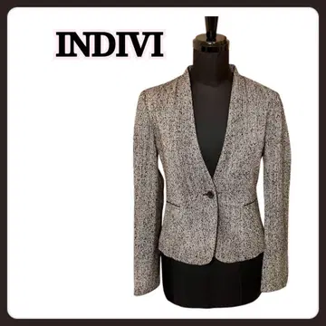 INDIVI 노카라 자켓 그레이 계열
