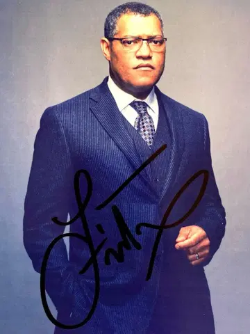 세일 중 - 로렌스 피쉬버른 친필 사인 2L 사이즈 사진 -