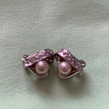 하트형 펄 귀걸이