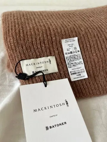 MACKINTOSH x BATONER 모헤어 머플러 베이지