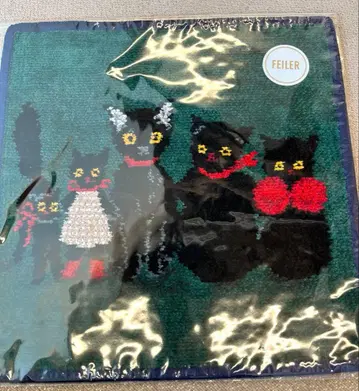 페이러 코스메 주방 검은 고양이 속 검은 고양이 네이비 손수건