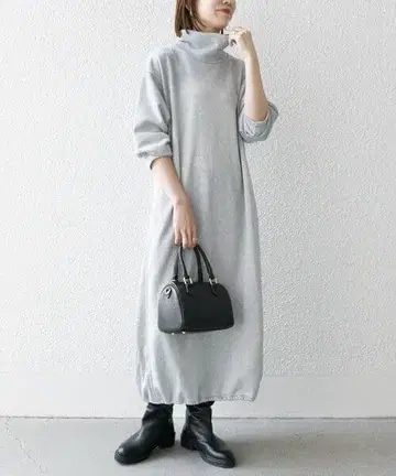 24 SHIPS any 쉽스 라메 쭈리 하이넥 드로스트 원피스