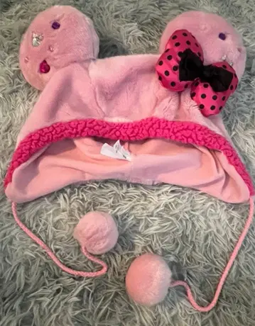 미니 핑크 팬캡