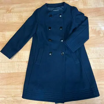 STRAWBERRY FIELDS 블랙 더블 브레스트 코트