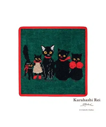 페이러 코스메 주방 검은 고양이 속 검은 고양이 레드 손수건