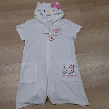 헬로키티 코스프레 인형옷 화이트 L 사이즈 홈웨어 파자마