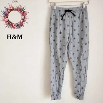 에이치앤엠 H&M 조거 팬츠 눈꽃 기모 이지 팬츠 XS