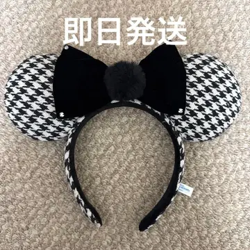 디즈니 머리띠 하운드투스 체크 패턴