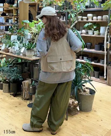 motomi.m 별주 밀리터리 베스트 베이지