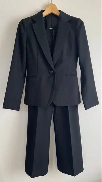 블랙 팬츠 수트 타이틀 스커트 포함