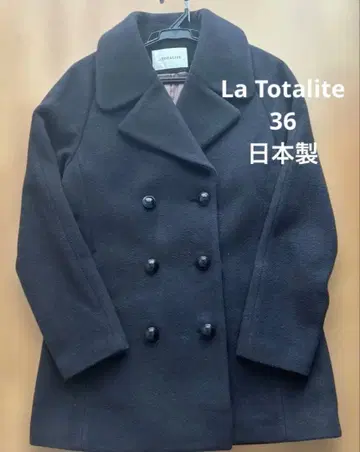 네이비 P 코트 S 사이즈 36 La Totalite