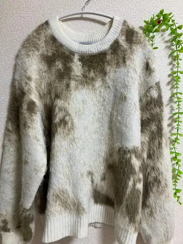 JEANASIS 퍼 조 니트 스웨터 160/84Y