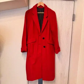 moussy 롱 코트 레드